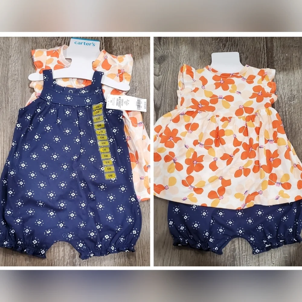 Carter's Flower One Piece & Dress Set of 2